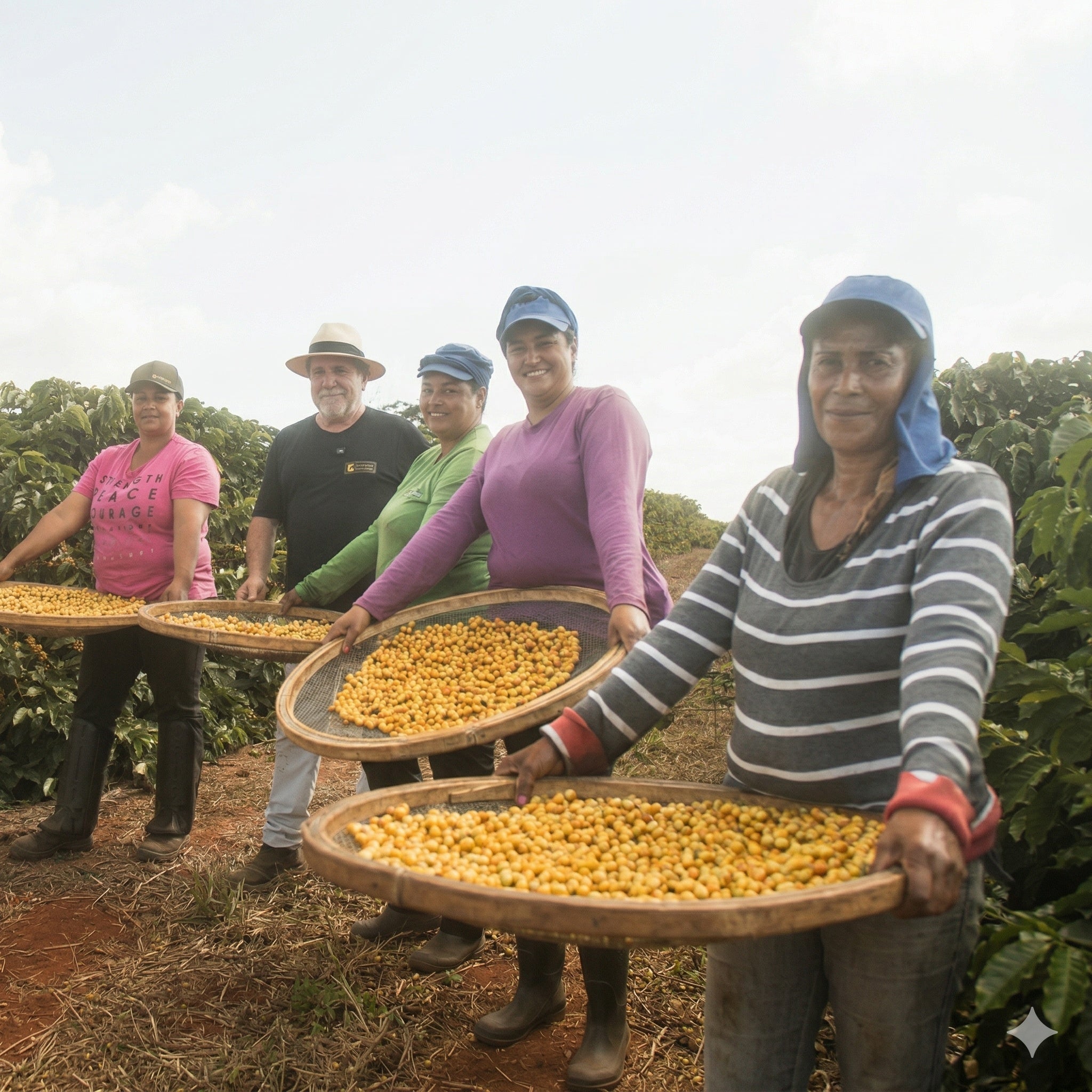 グアリロバ農園のコーヒー農家たち - ブラジル産スペシャルティコーヒーの収穫風景